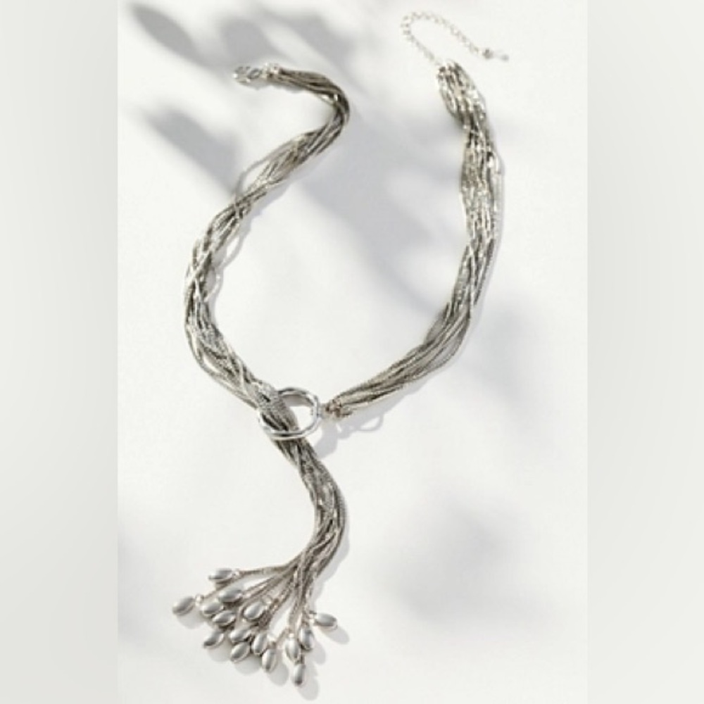 Anthropologie Tasseled Lariat Necklace
